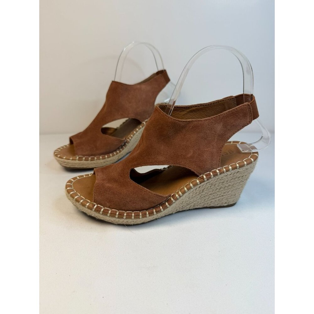 Gentle Souls Kenneth Cole Cody Espadrilles Sandals Women Size 6.5M Rust Leather